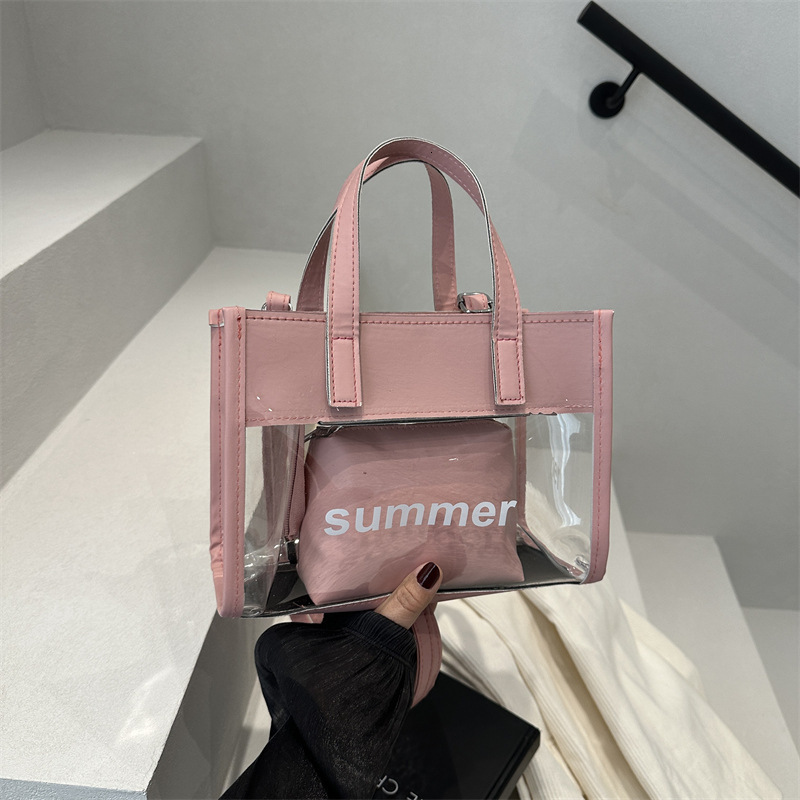 Fashion Capacity Transparent Large For Women 2025 New Trendy Internet Luxury Bag Celebrity Versatile Spring Jelly Bag Single New Free Delivery Designe