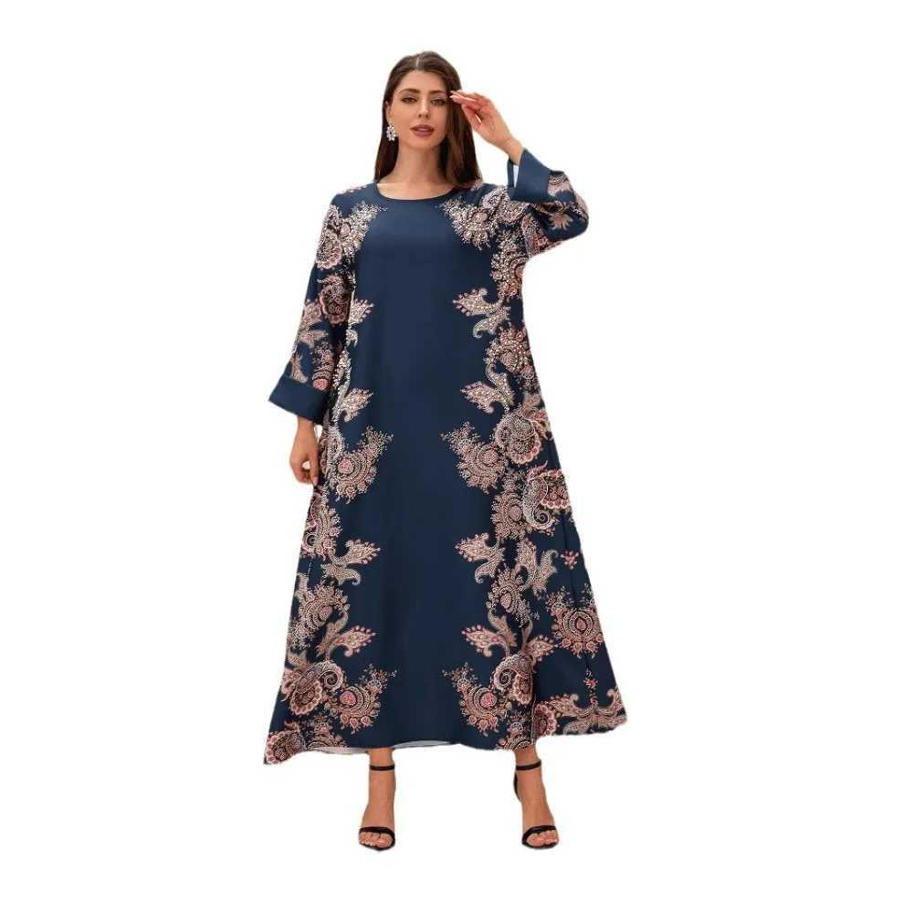 Kaftan Abaya Women Dresses Eid Muslim Jalabiya Pearls Arab Print Long Robe Ramadan Dubai Morocco Abayas Islam Party Vestidos X250514