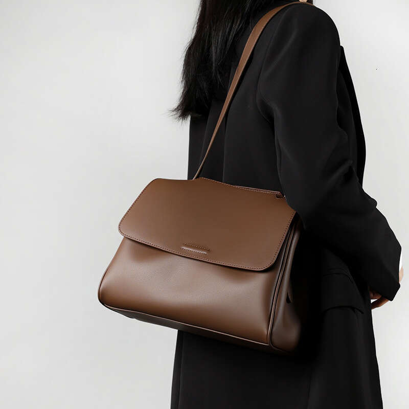 Genuine Leather Bag For Women 2025 New High-End And Niche Tote Large Capacity Crossbody Bag, Women's Commuting Handbag