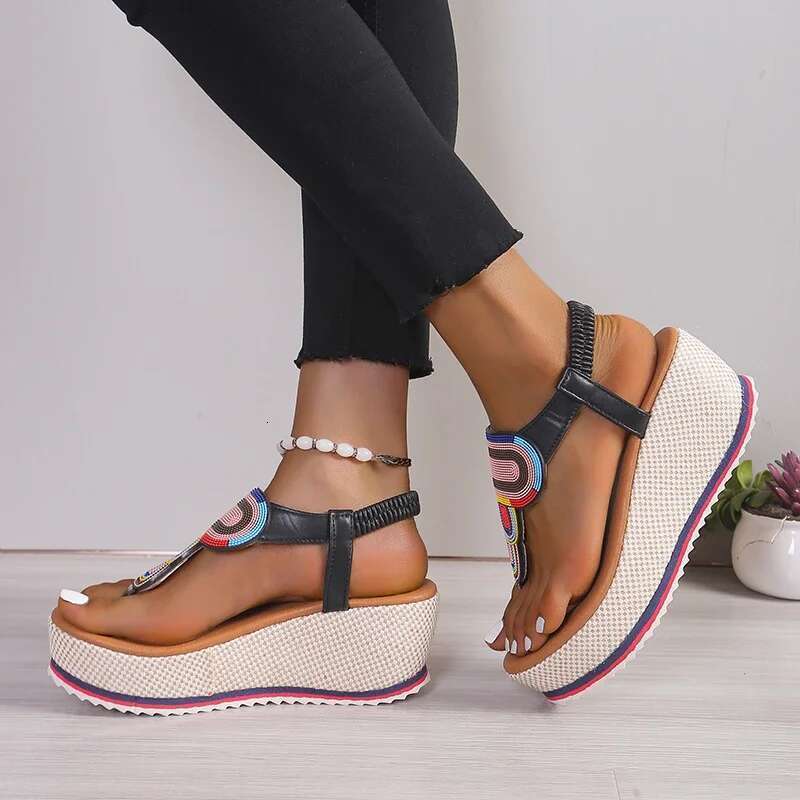 Sandal New Summer Fashion Shoes for Plus Size Open Toe Wedges Women Designer Platform Sandals