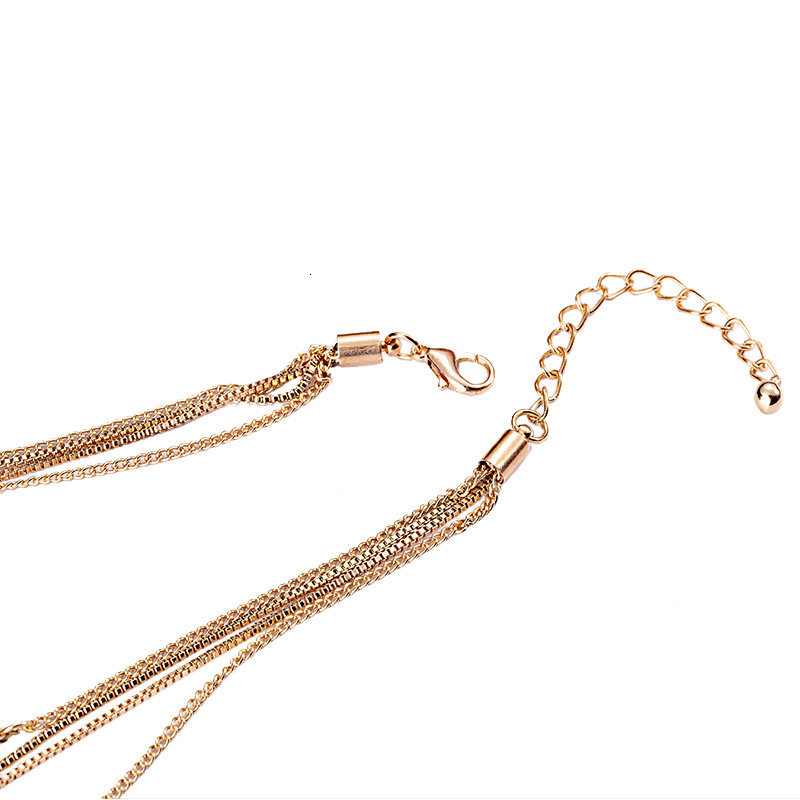 Multiple sets of snail shell crystal chain necklaces for direct sale