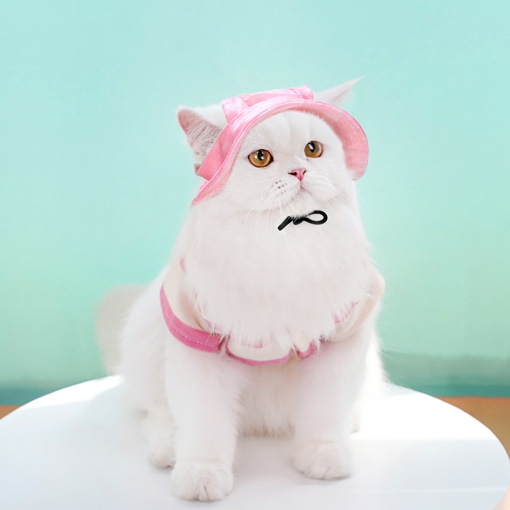 Cute Adjustable Baseball Hat for Dogs - UV Protection Sports Visor Cap with Ventilation