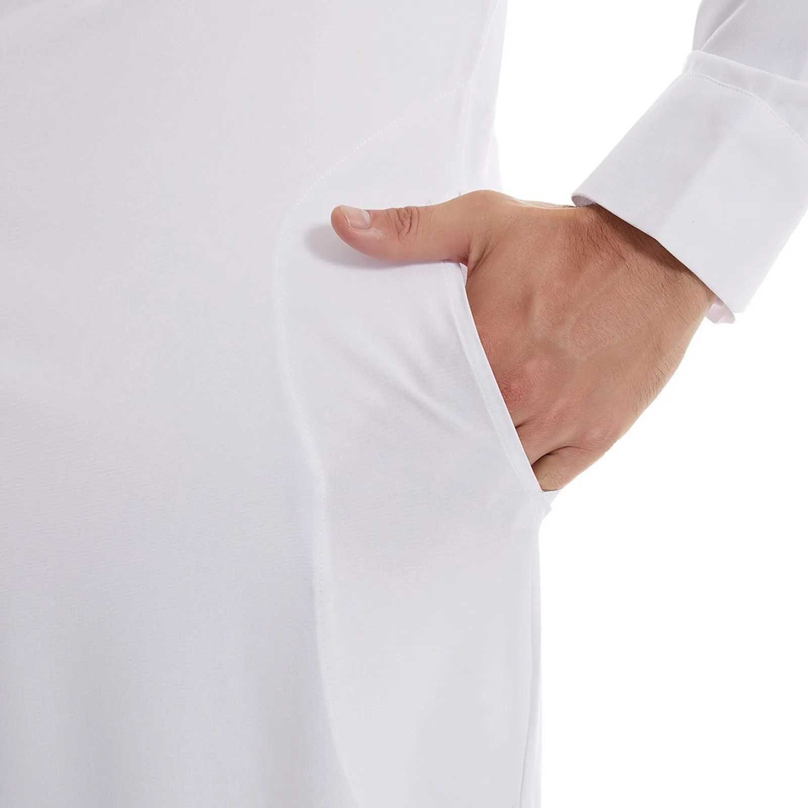 Men Jubba Thobe Mens Long Shirt Dress Eid Muslim 2025 Ramadan Lapel Robe Saudi Musulman Wear Abaya Caftan Dubai Arab Dress X250514
