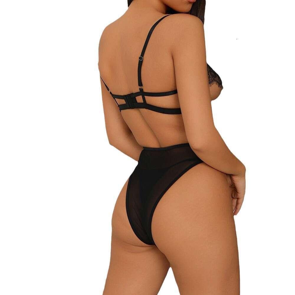 Sexy Lace Lingerie Sexy Lingerie Lace Seduction Three Point Bra Exposed Breasts High Slit Nightclub Sexy Lingerie For Women KQ