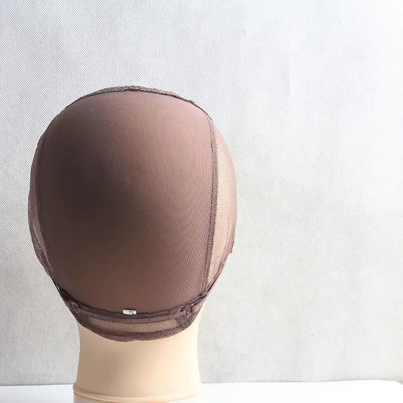 Adjustable Ventilated Wig Caps in 100pcs Black/Blonde/Dark Brown/Brown for Making Custom Wigs-Hair Extension Tools 250513