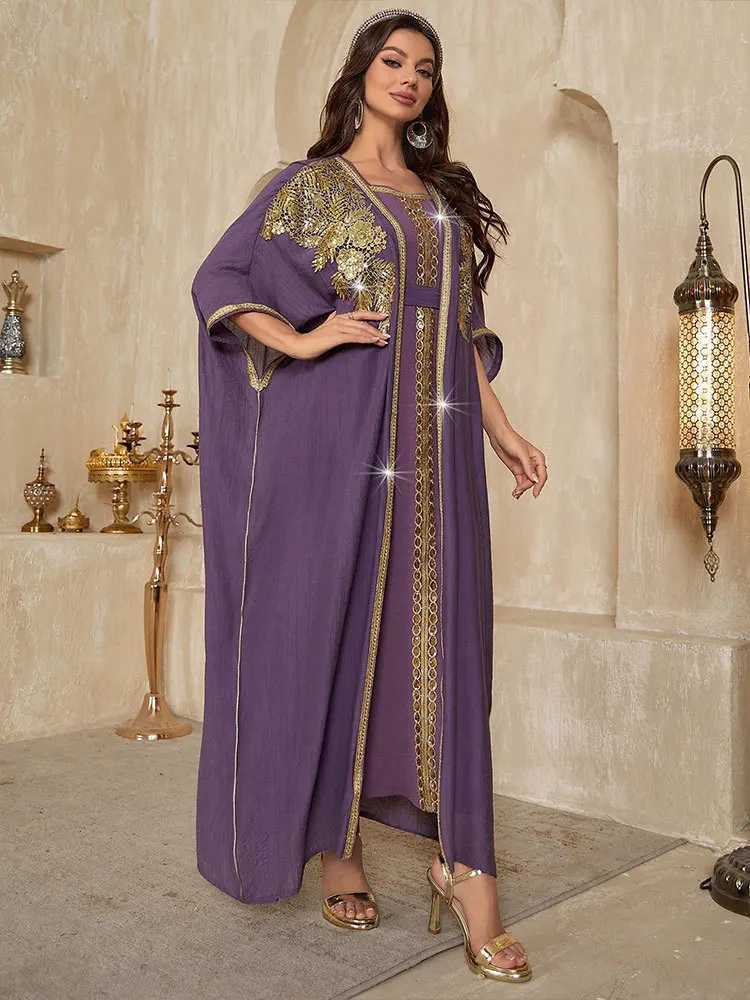 2025 Luxury Elegant Arab Kaftan Jalabiya Party Evening Modest Dress Women Embroidered Applique Muslim Dubai Abaya Vestidos 2pcs X250514
