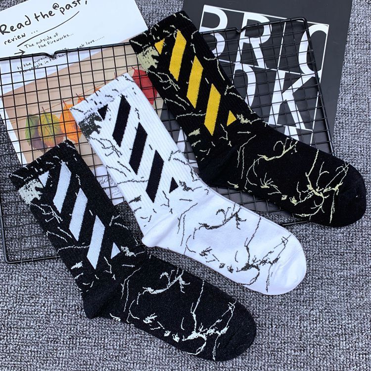 Designer Socks Street Skateboarding Hip Hop Fashion Striped Socks Men Summer Cotton Medium Length Stockings For Women Sports Socks