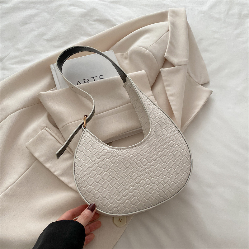 Elegant Simple New Free Luxury Bag Delivery Designer Bag Woven Pattern Handbag For Women In 2025 Versatile Stylish Crescent Bag Fashionable And Popula