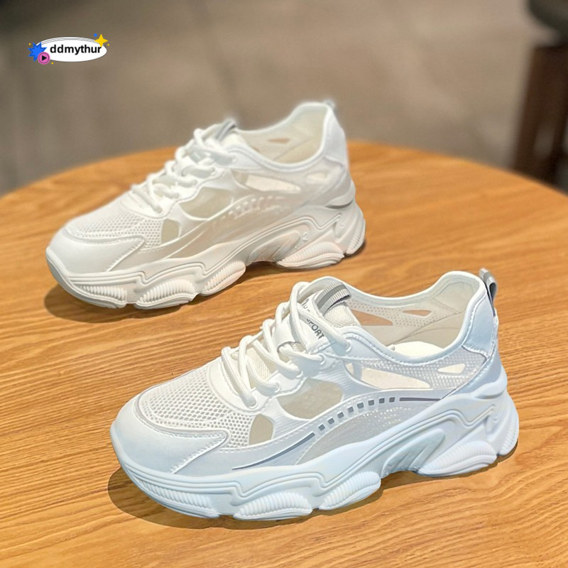 Little White 2023 New Spring/Summer Breathable Mesh Leisure Sports Fashion Dad Lightweight Women's Single Shoes ddmythur