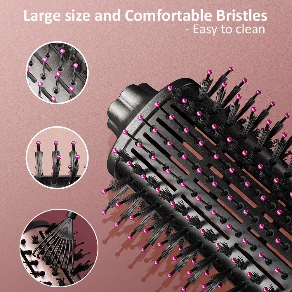 4 in 1 Hot Air Comb Reduces Frizz Static Electricity Hair Blow Dryer Brush Create Voluminous Curls