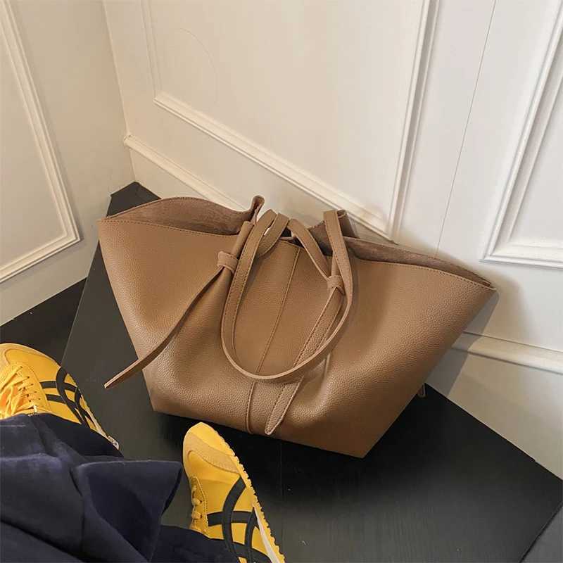 Brand Wens Large Capacity Wing Tote Bag Lychee Pattern Shoder Bag Simple Cmuter Handbag Fi Casual Underarm Bag Z250514