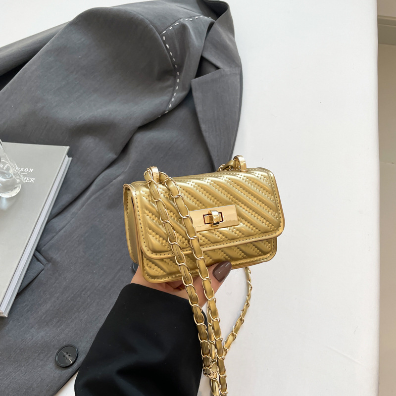 Ling Grid Chain For Women's Spring Summer 2025 New Free Delivery Designer Bag New Style Fashionable Luxury Bag Highend Ins Crossbody Versatile Mi