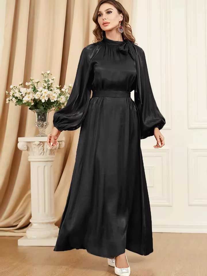 Spring Party Evening Abaya Lantern Slve Dress Women Muslim Moroccan Kaftan Ramadan Jalabiya Islam Dubai Arabic Kaftan Robes X250514