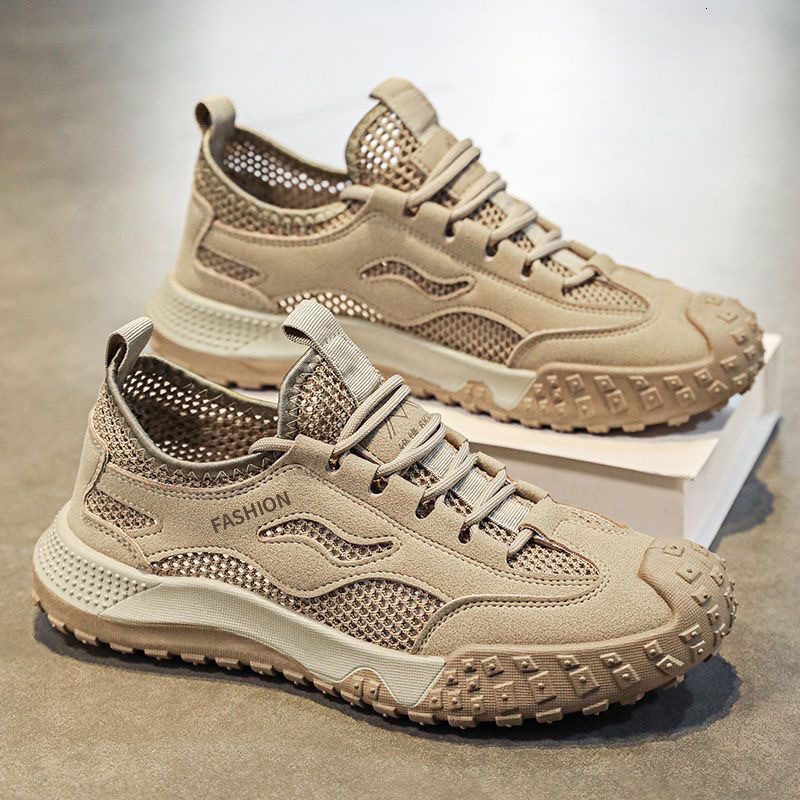 Protection Men S Summer Breathable Perforated Mesh Sports Shoes Anti Slip And Wear Resistant Casual Outdoor Work Board Casual Shoes Shoes Ddmysaturn