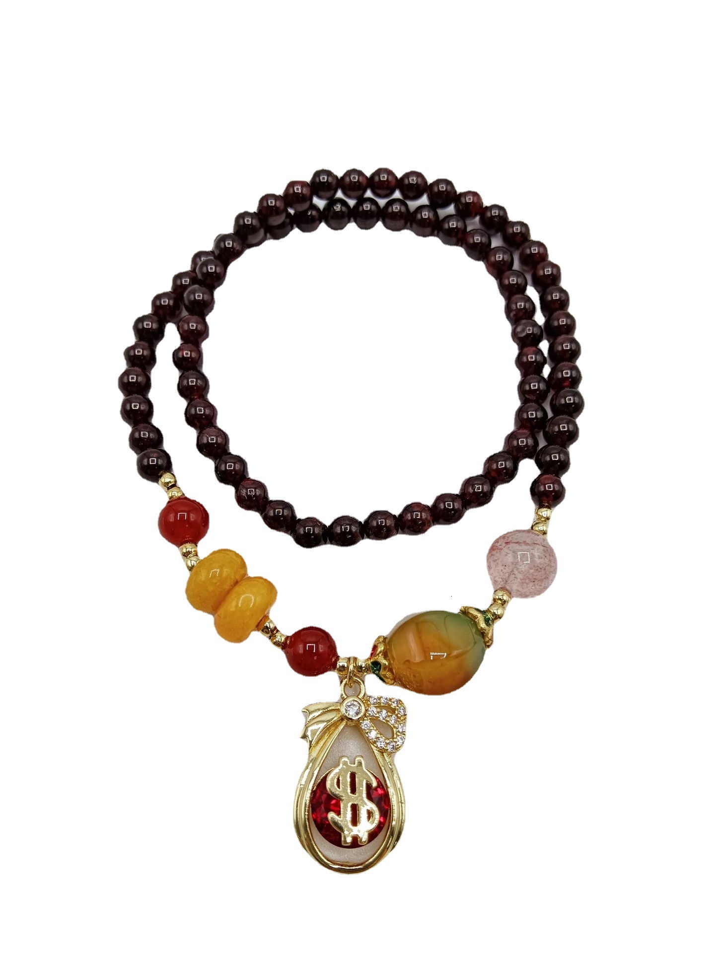 New Garnet Women with Multi Loop Bracelet Design, Agate Copper Pick Birthday Gift for Girlfriend and Best Friend