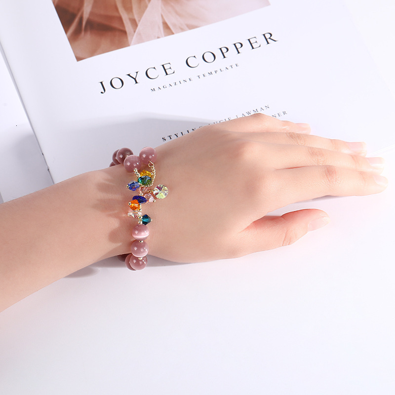 New Cat Eye Stone for Women, Korean Personality, Style, Fashion, Crystal Bracelet, Women's Strap, Pendant, Bracelet