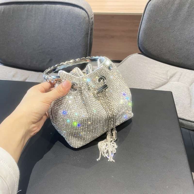 purses and handbags bags for women Designer bucket clutch purse evening banquet Crystal rhinestone shoulder bag