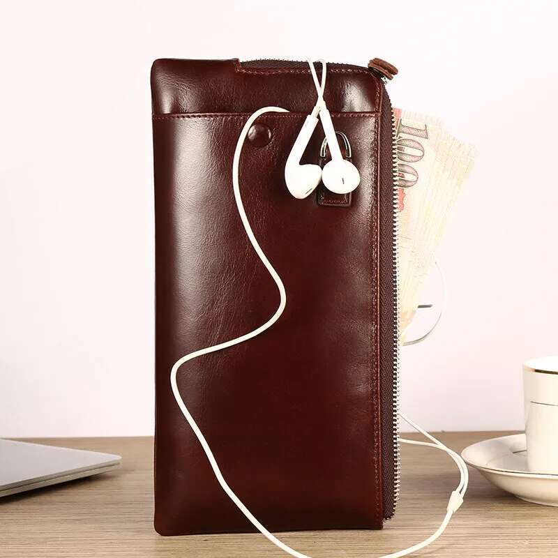 New Mens Wallets Classic Long Style Card Holder Male Purse High Quality Zipper Large Capacity Phone Wallet for Men and Women
