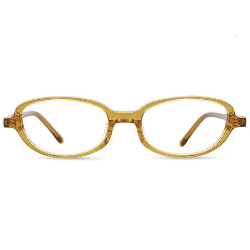 Handmade acetate fiber glasses - dual color oval frame, lightweight, easy to travel
