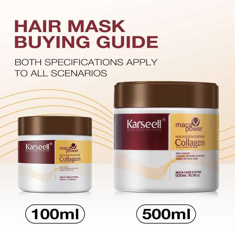 Karseell Collagen Treatment Deep Repair Conditioning Argan Oil Mask Essence For Dry Damaged Hair 100Ml/500Ml