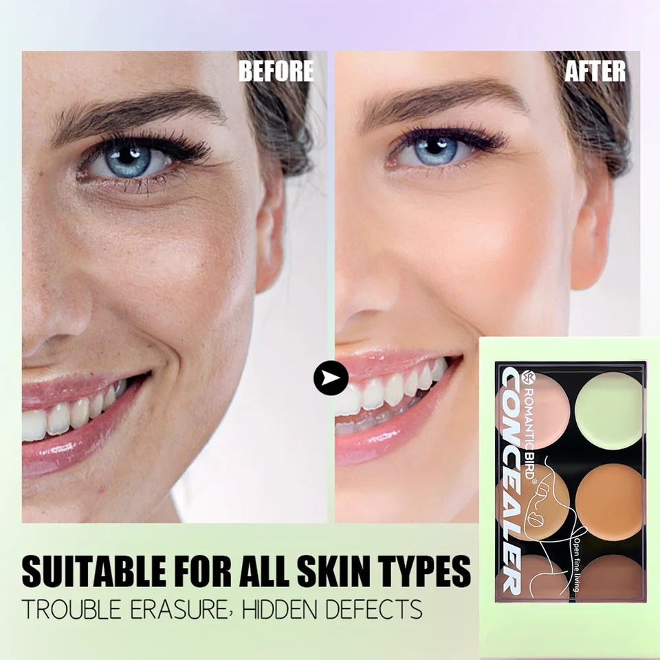6-color concealer palette green concealer to adjust skin tone makeup base 250512