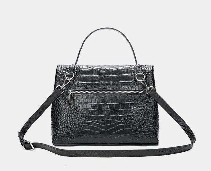 High-Grade Leather Women's Bag Fashion Crocodile Print Handbags Large Capacity Commuter Shoulder Crossbody Bags Woman
