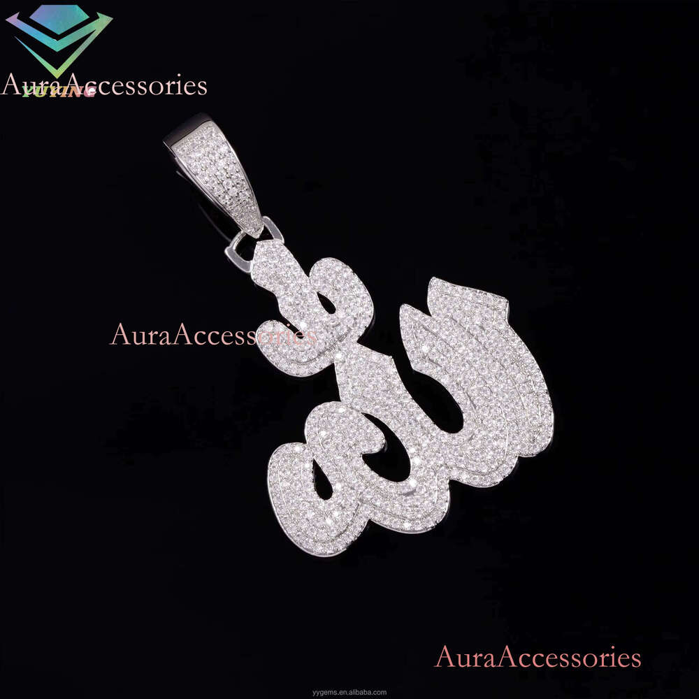 Custom S Sier with D Vvs Moissanite Patter Fine Pendant for Necklace Cuban Charms