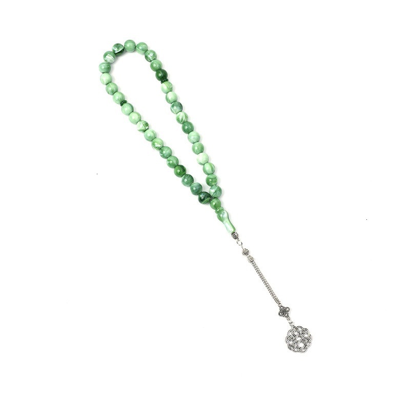 Transparent Blue 33 12 centimeter handheld counting Muslim Islamic prayer beads, Arabic bracelet
