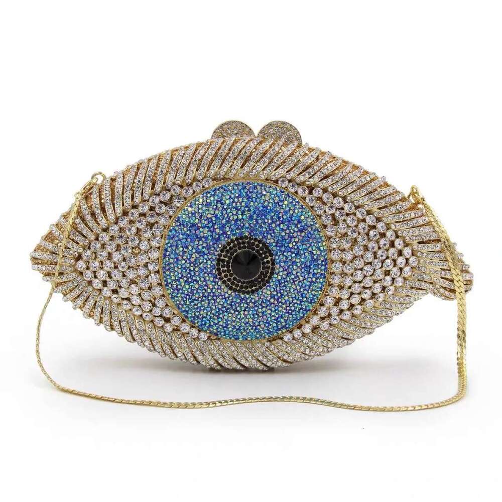 Lady Eye Rhinestones Day Clutches Dia Wedding Clutch Purse New Crystals Dinner Handbags Designer Party Minaudere Bags