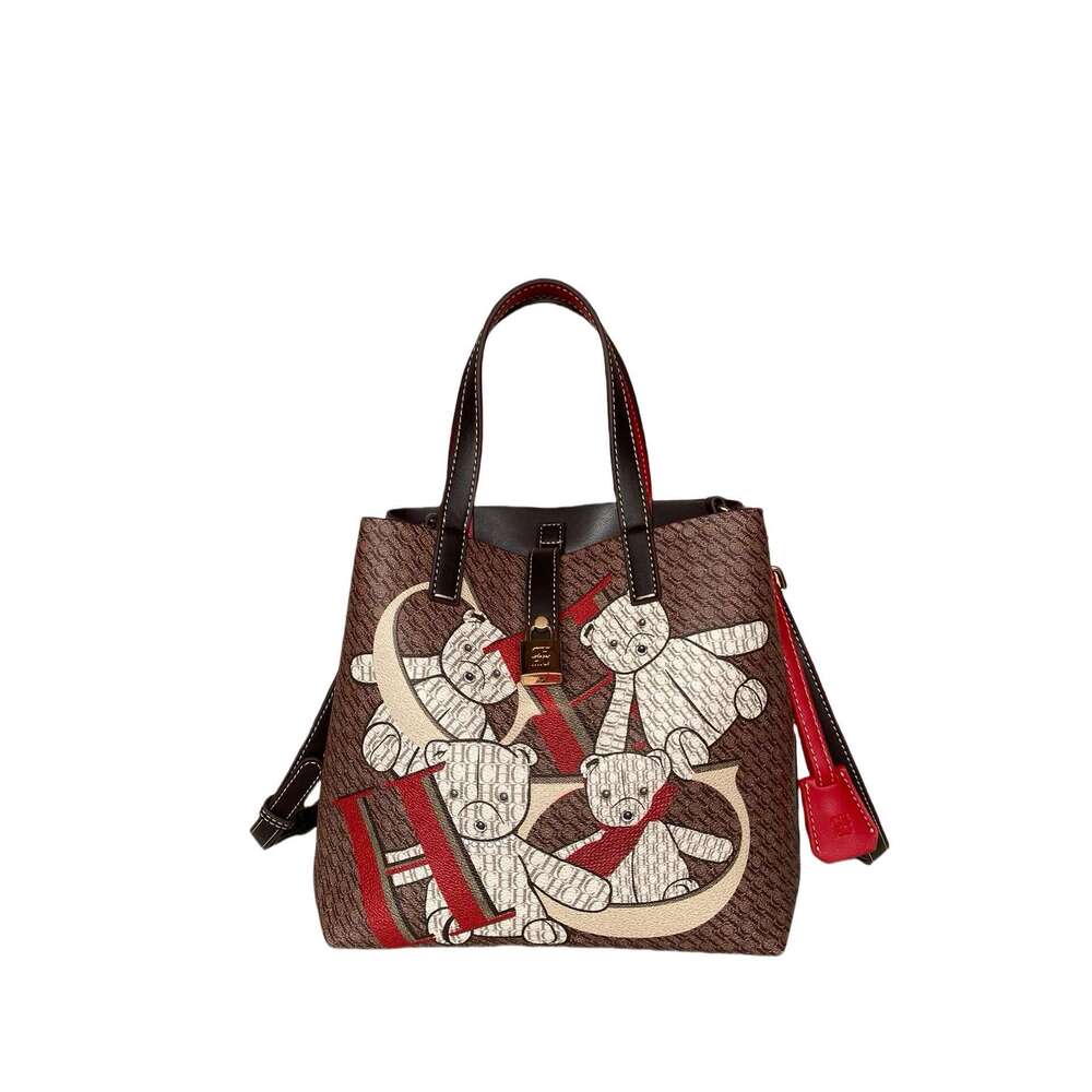 New Designer Women's Handbag With Silk Scarf Fashion Brand Letter Printed Large Capacity Shoulder Bag