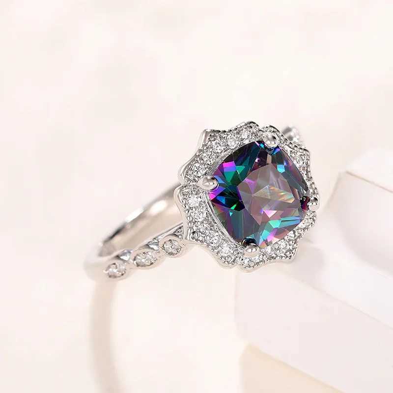 925 Sterling Silver Luxury Flower Ring Delicate Clear Rose Ring Pave Setting CZ for Women Fine Jewelry GiftXJ250514