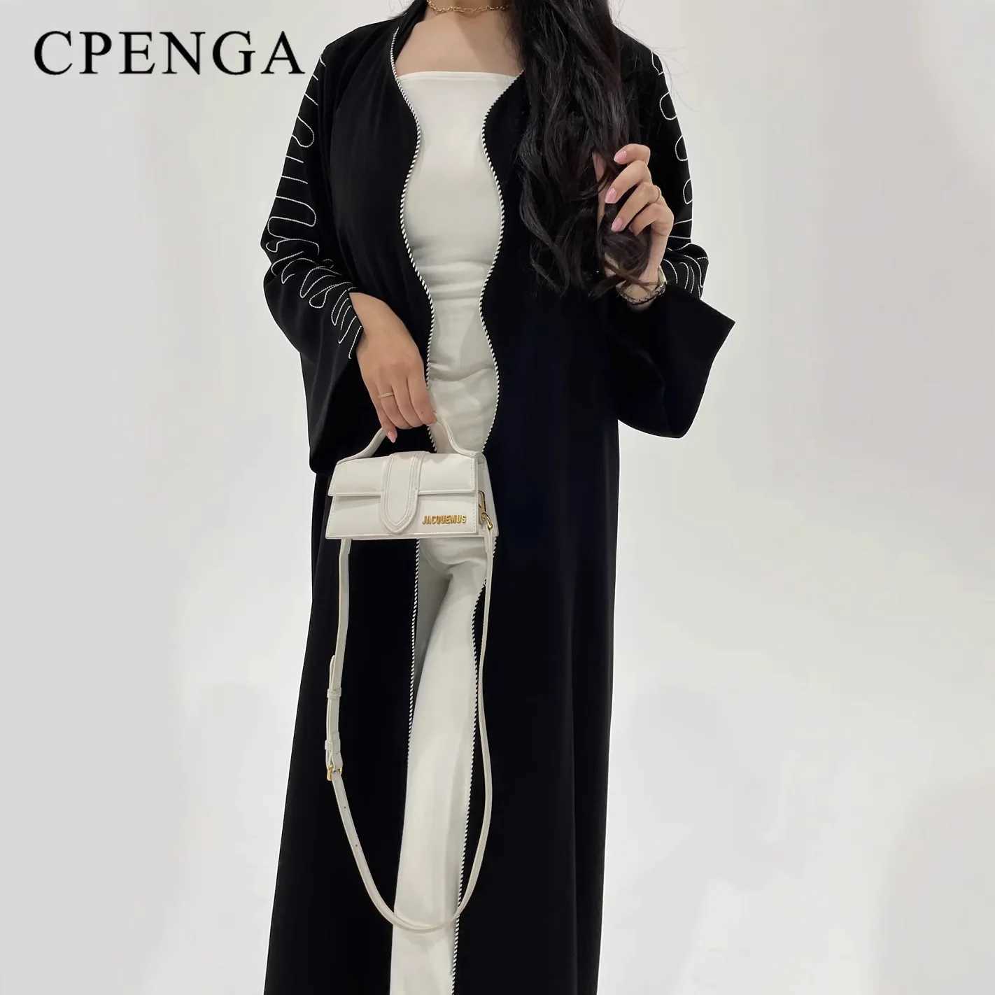 Eid Arabic Muslim Women Modest Dress 2025 Luxury Dubai Open Abaya Elegant Islamic Vacation Outfit Fashion Turkey Kaftan Robe X250514