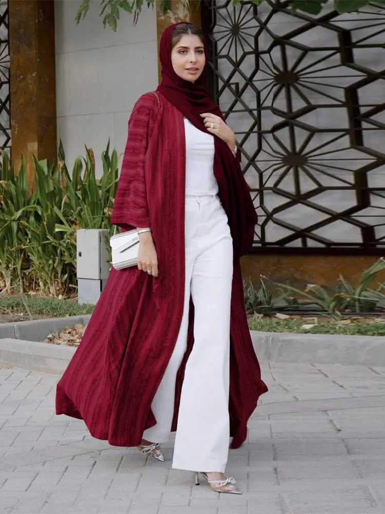 Ramadan Eid Mubarak Kaftan Robe Kimono Femme Musulmane Open Abaya Dubai Turkey Islam Muslim Long Dress For Women Pakistan Caftan X2505141