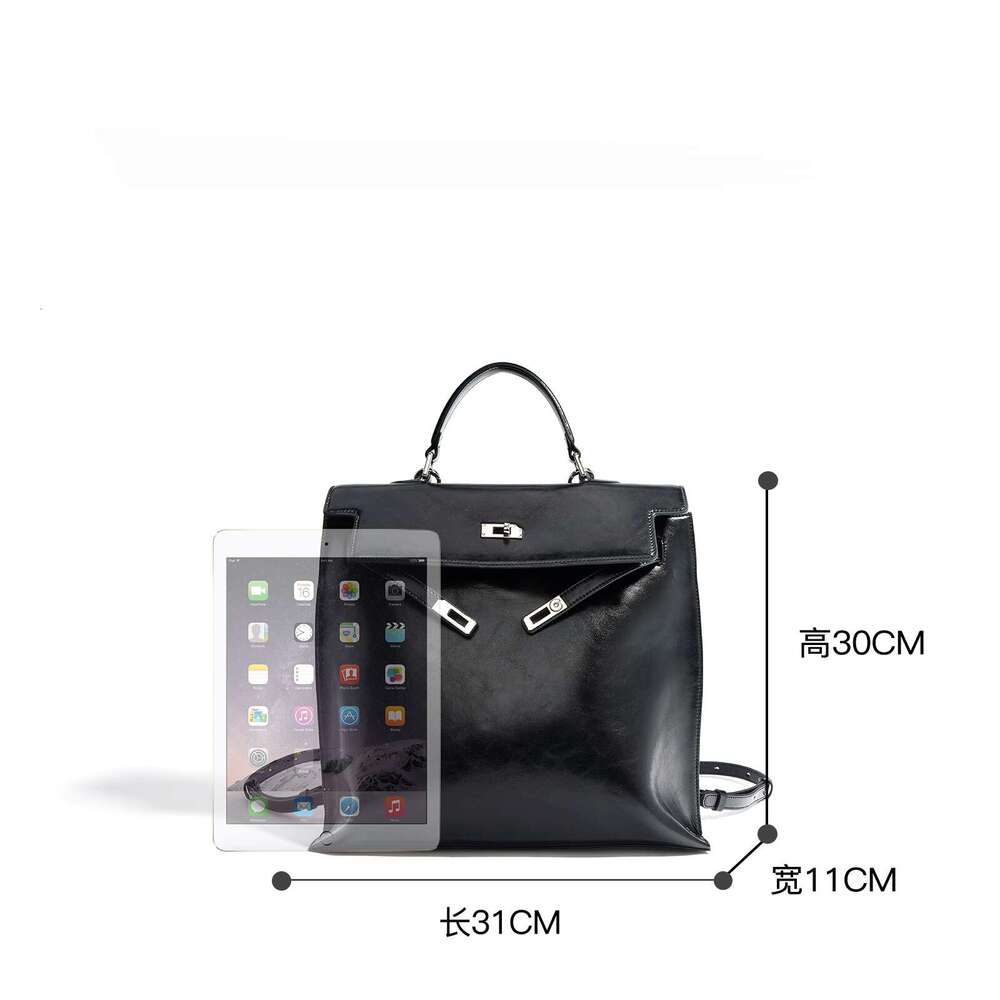 2025 New High-End Leather Women's Handbag Single Shoulder Backpack Versatile Large Capacity Premium Bag