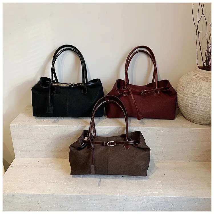 2025 Trendy Large Capacity Commuter Tote - Simple Yet Stylish, Personalized Single Shoulder, Crossbody And Armpit Bag Option