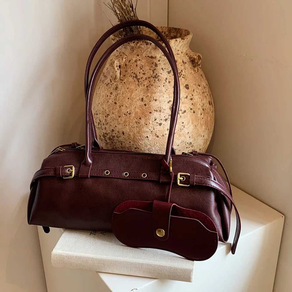 Bost Handbag for Wen Solid Shoder Bag PU Leather Casual Bowling Bag Cmuter Bag Z250514