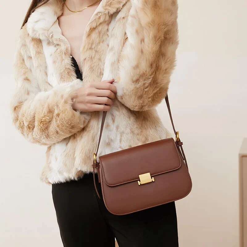 Women Summer Shoulder Crossbody Armpit Genuine Leather Ladies Messenger Female Small Square Bag Clutch Bags Handbag