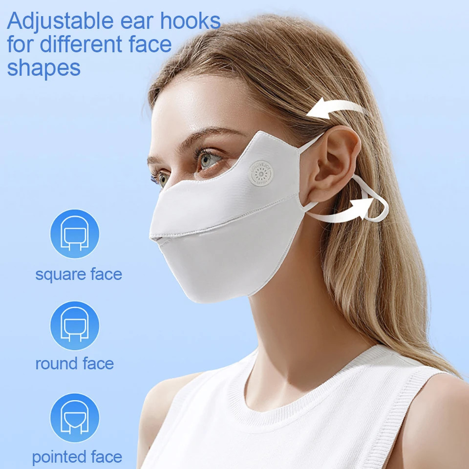 LOOGDEEL UPF50 Sun Protection Ice Silk 3D Face Mask Women Cycling Anti-UV Breathable Bandana Hunting Running Sport Mask Scarf 250514