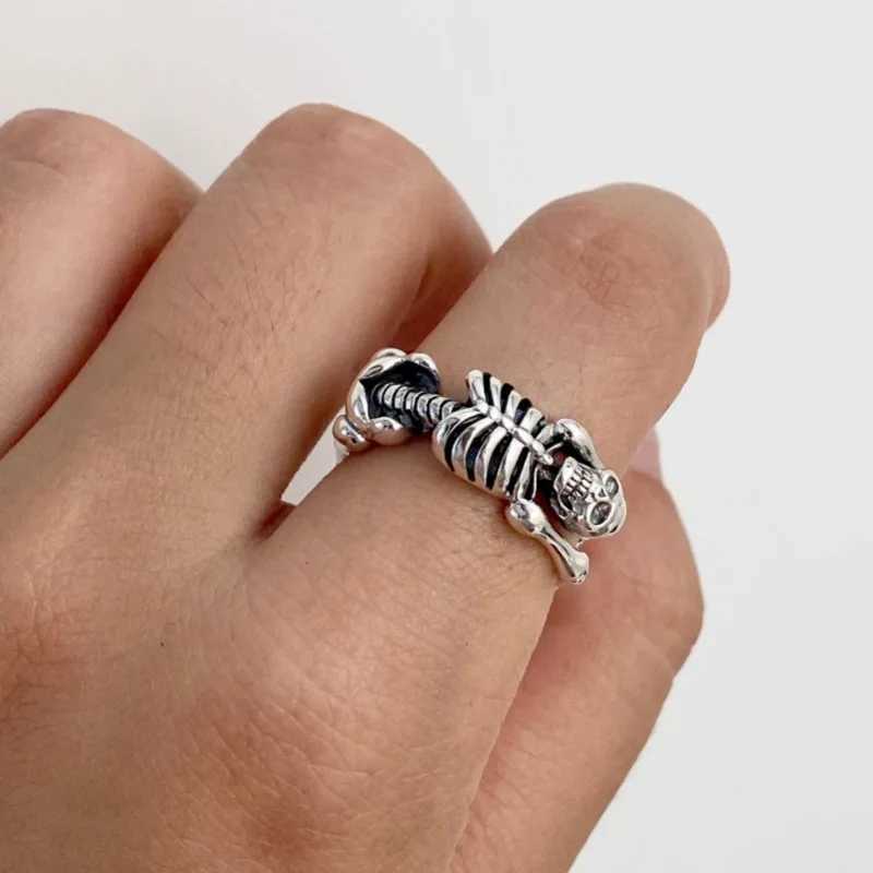 Buyee 925 Sterling Silver Big Open Ring for Men Women Bold Design Statement Ring Unique Punk Fashion Jewelry Gift with BoxXJ250514
