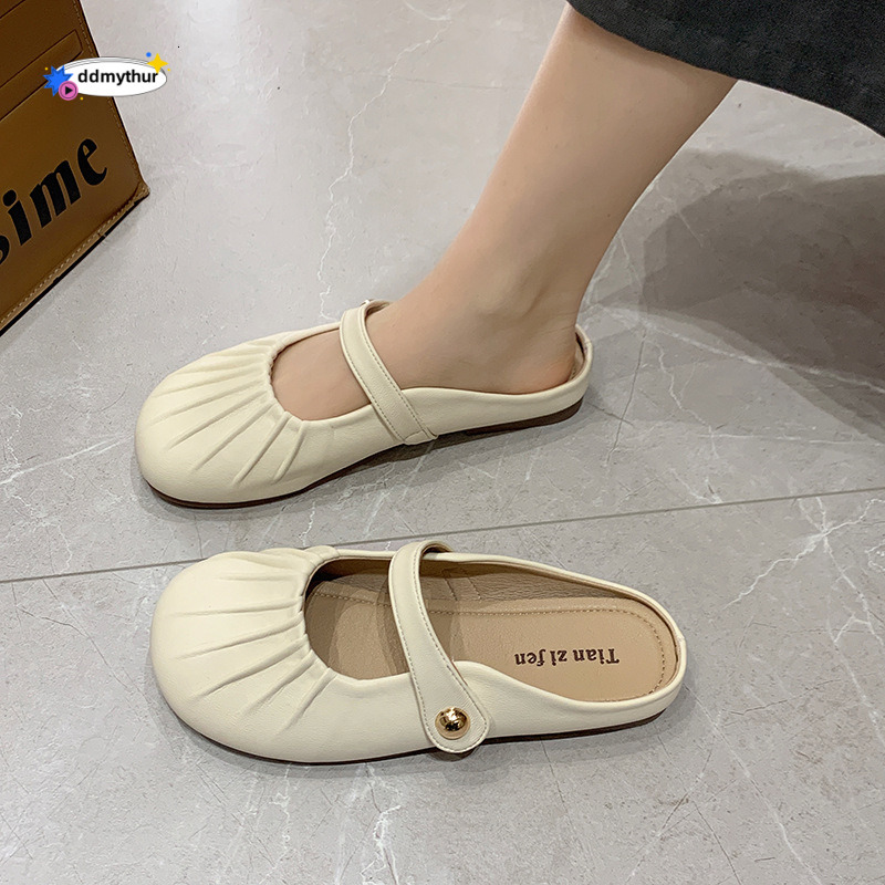 Leisure beach vacation wearing sandals women, not tiring feet, versatile daily baotou slippers for women ddmythur