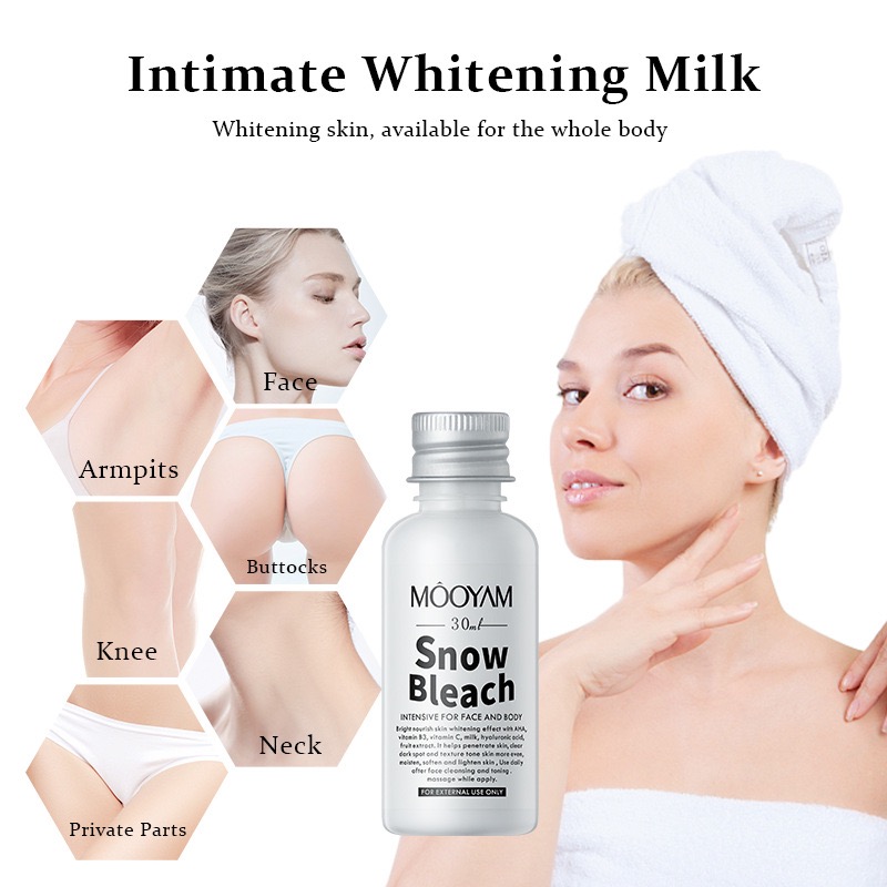 MOOYAN Snow bleach crema Brightening and whitening Emulsion Armpits, joints, inner thighs, Whitening and bright skin VC Mild & low-irritation Creamy t