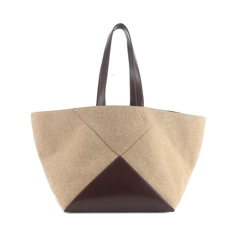 Women Capacity Wing-shaped Handbag Shopping Leather ing Commuter Large Bag Contrast Color Tote Brand Shoulderbag