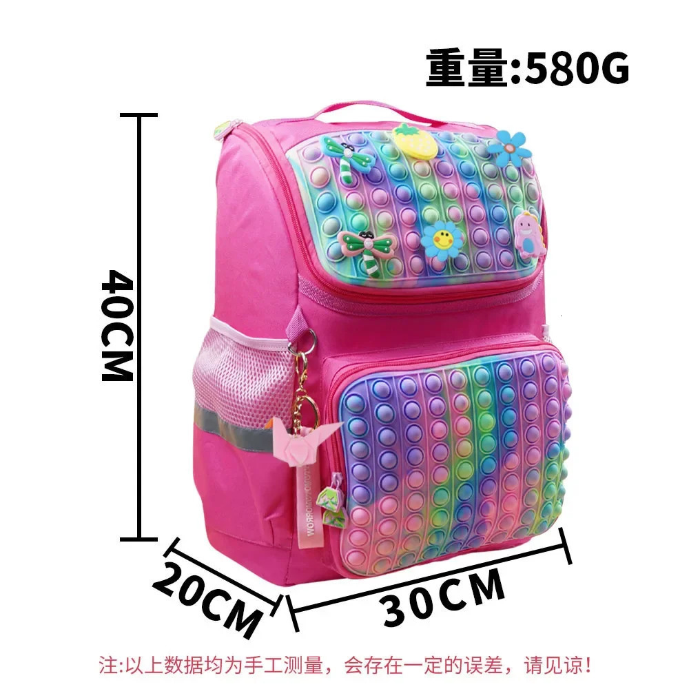 School Backpack Girls Pop Backpack for Girls Kids Fidget bubble Bag Fidget Toys Back to School Bag Gifts for Kids Teen 250514