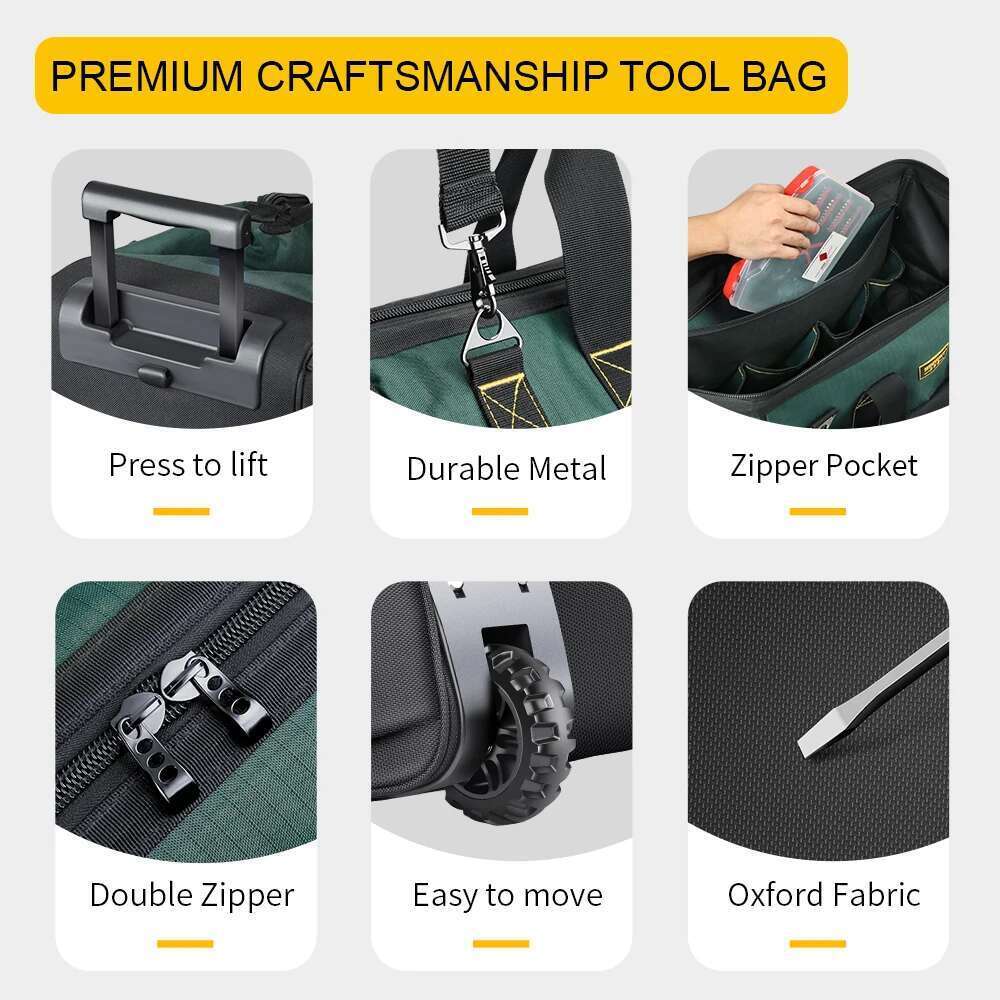 Rolling ,Heavy-duty Kit Large Pull-rod Tool Box Oxford Cloth Repair Special Electrician Bag With Durable Wheels