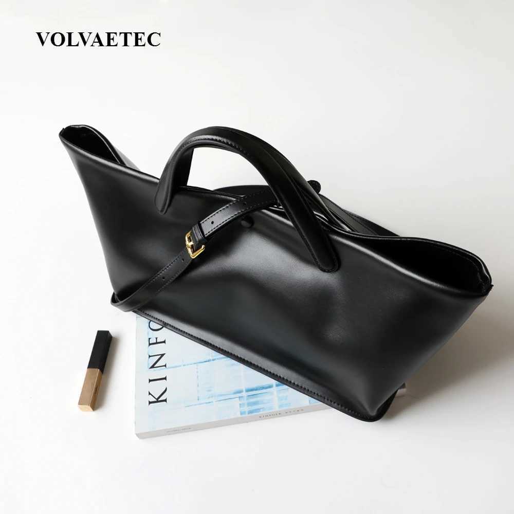VOAETEC New Leather French Minimalist Niche Bag Premium Sense Casual Versatile Large Capacity Cmuter Messenger Tote Bag Z250514