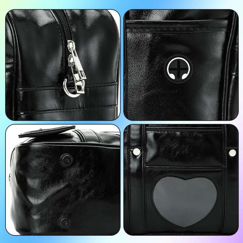 Pain Handbags Transparent Haruku Japanese Two-Dimensional Student JK Uniform Bag Girl PU Schoolbag Shoulder Messenger Handbag
