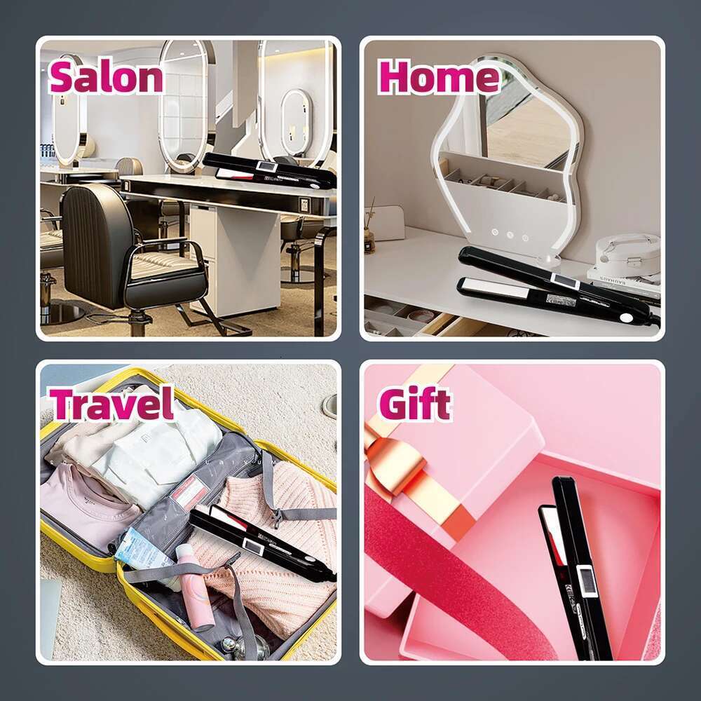 Straightener Infrared And Ultrasonic Profession Cold Hair Care Iron Treatment For Frizzy Dry Recovers Damage Flat Irons