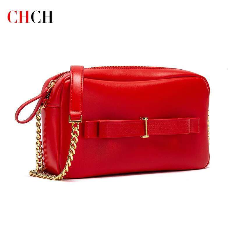 CHCH Crossbody 2025 New Black Simple Camera Women's Commuter Chain Bag 250514