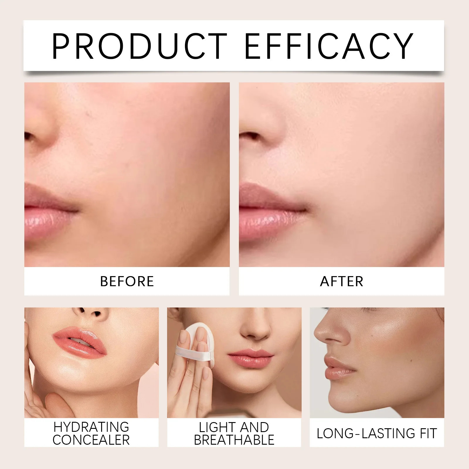 Concealer Lightweight Natural Coverage Of Skin Blemishes Spot Print Cover Dark Circles Long-Lasting Non-Removing Makeup 250512