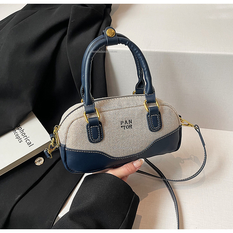 2025 Free Shipping Designer Bag Women's Handbag New Fashion Casual Linen Splicing Handheld Small Square Bag Crossbody Bag Mini Student Phone Bag 